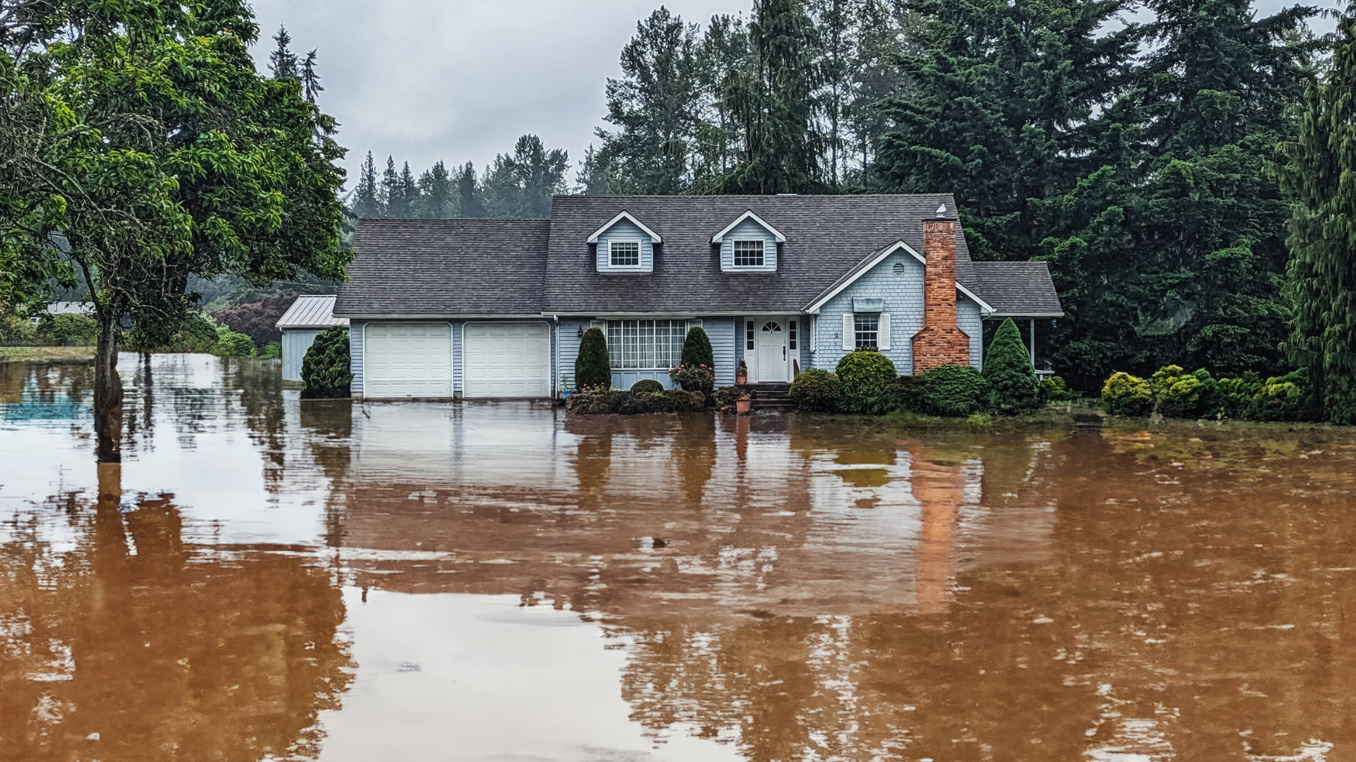 Flooded house