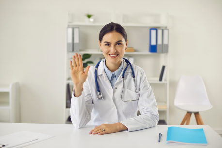 Doctor at desk