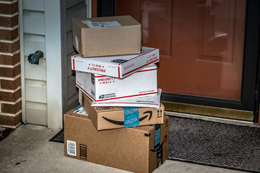 packages on porch