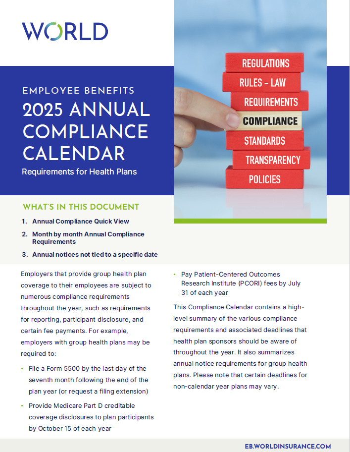 2025 annual compliance calendar