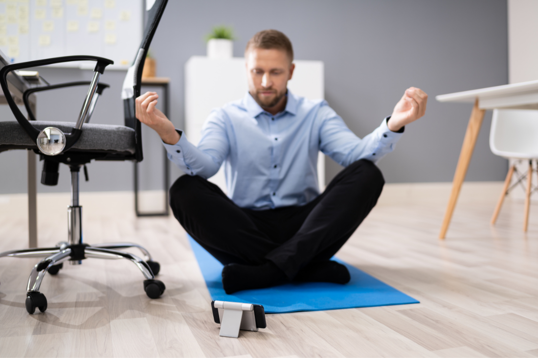 man meditating